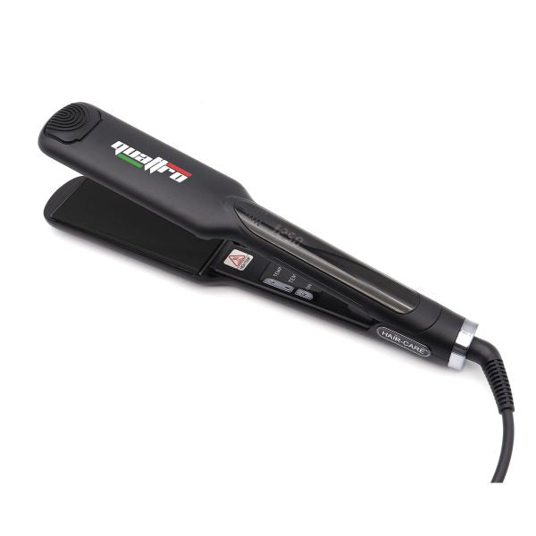 מחליק שיער מקצועי טורבו רחב פלטות טיטניום קוואטרו