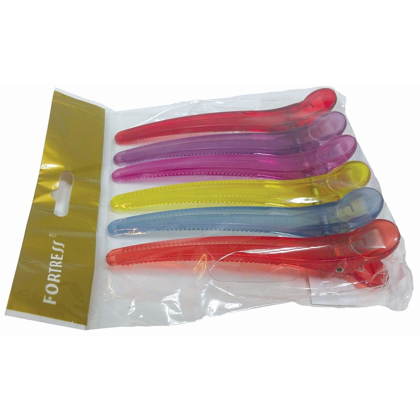 קליפס תנין צבעוני ארוך 6 יחידות במארז