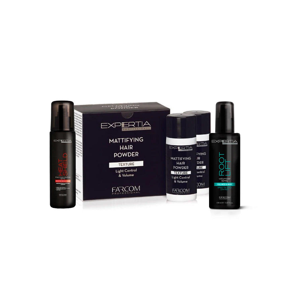 מארז עיצוב שיער למראה שיער נפוח ומלא ברק