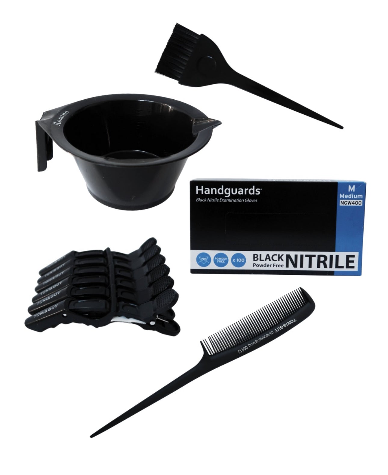 מארז אביזרים מקצועיים לצביעת שיער בבית לשימוש רב פעמי