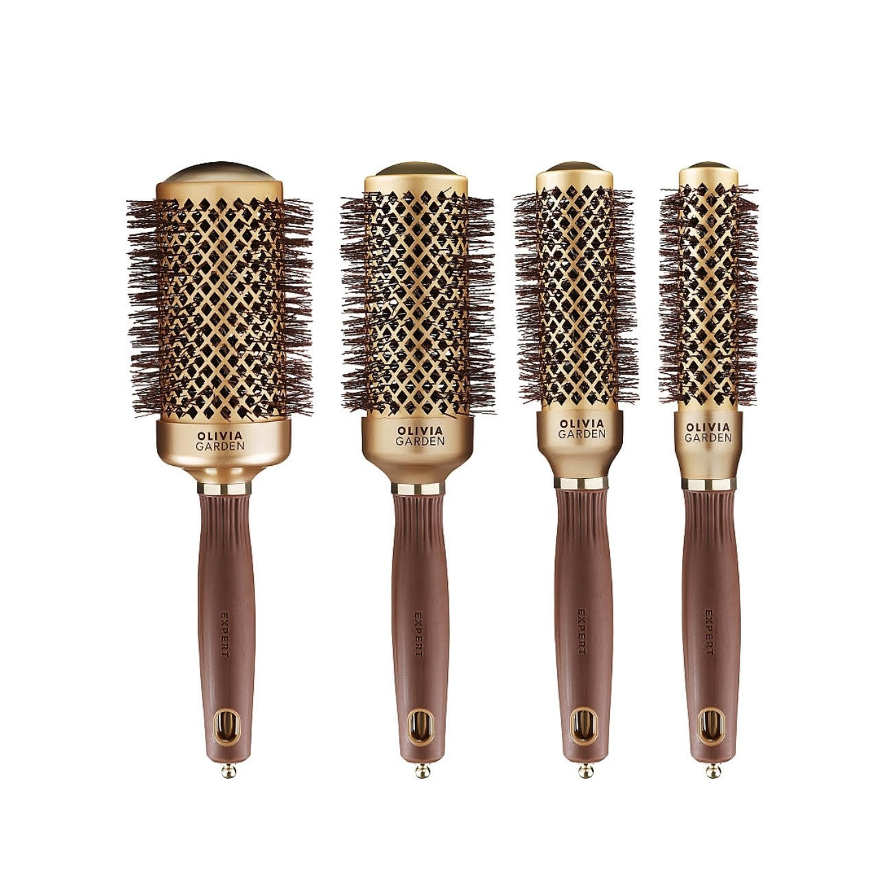 מארז 4 מברשות פן ננו קרמיק אוליביה גארדן