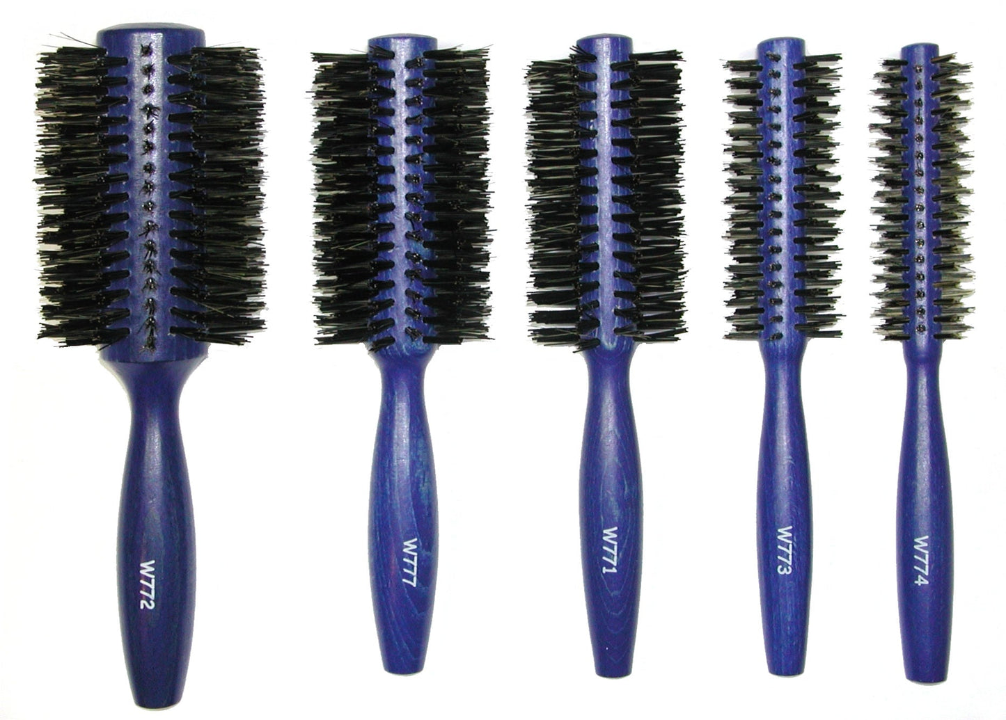 סט 5 מברשות פן מקצועיות מעץ 100% טבעי